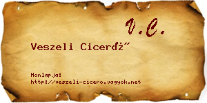 Veszeli Ciceró névjegykártya